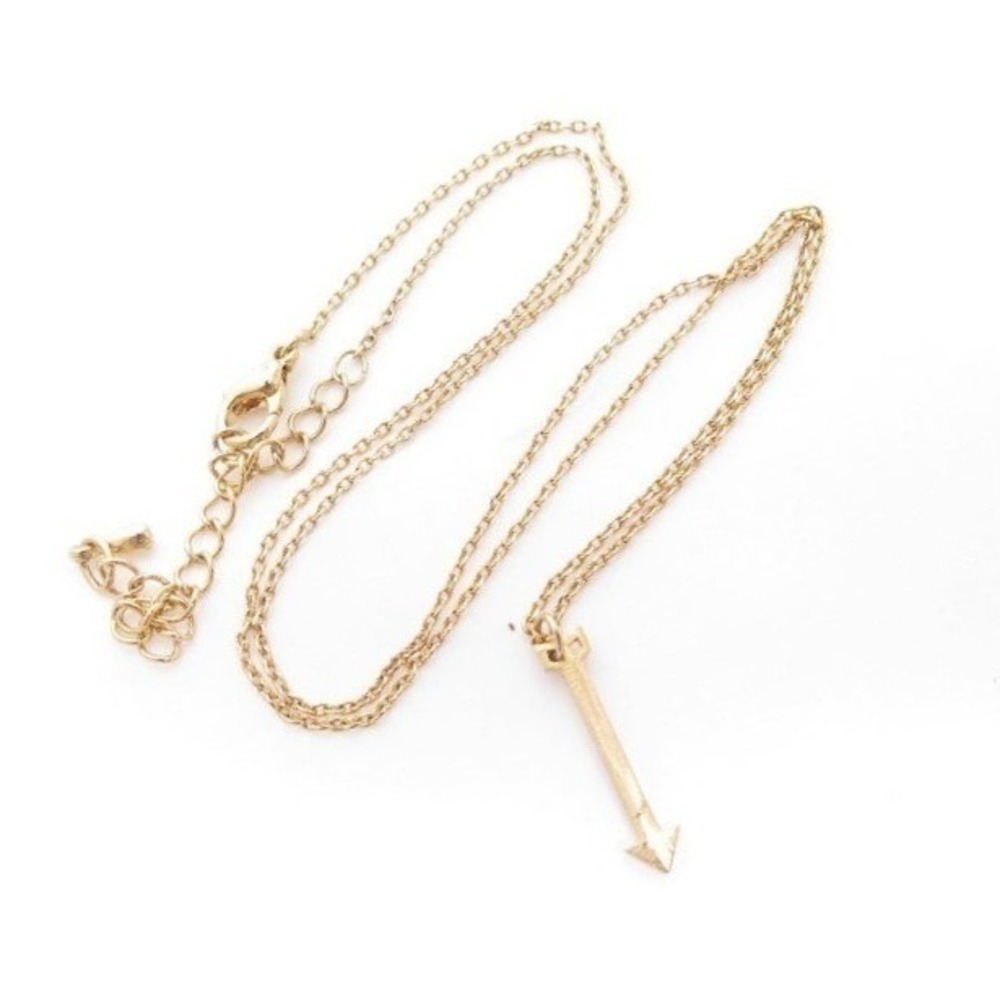 Gold Plated Arrow Pendant Chain‎ Necklace